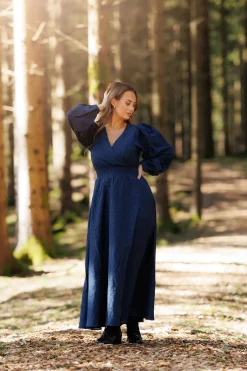 Belle Maxikjole - Marineblå