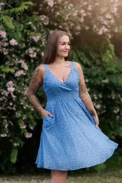 Belle stroppekjole - Blå