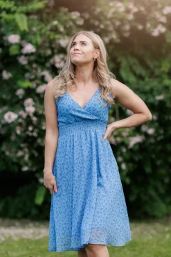 Belle stroppekjole - Blå