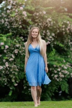 Belle stroppekjole - Blå