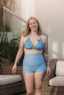 Cuba Ruffles bikinitopp - Lyseblå - Buttercups