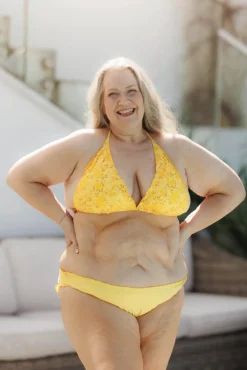 Cuba Ruffles bikinitopp - Gul - Pansy