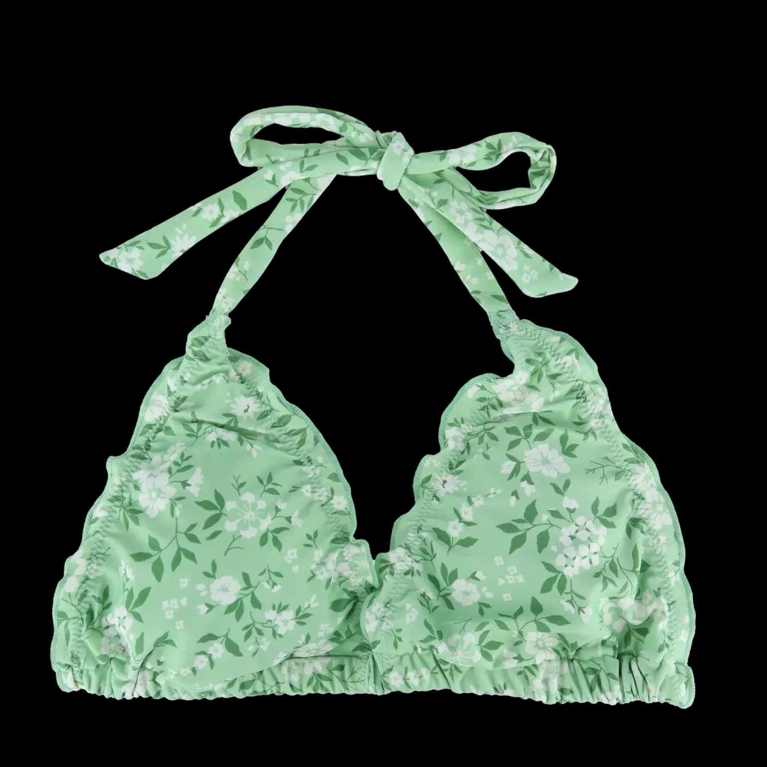 Cuba Ruffles bikinitopp - Pastellgrønn - Pansy