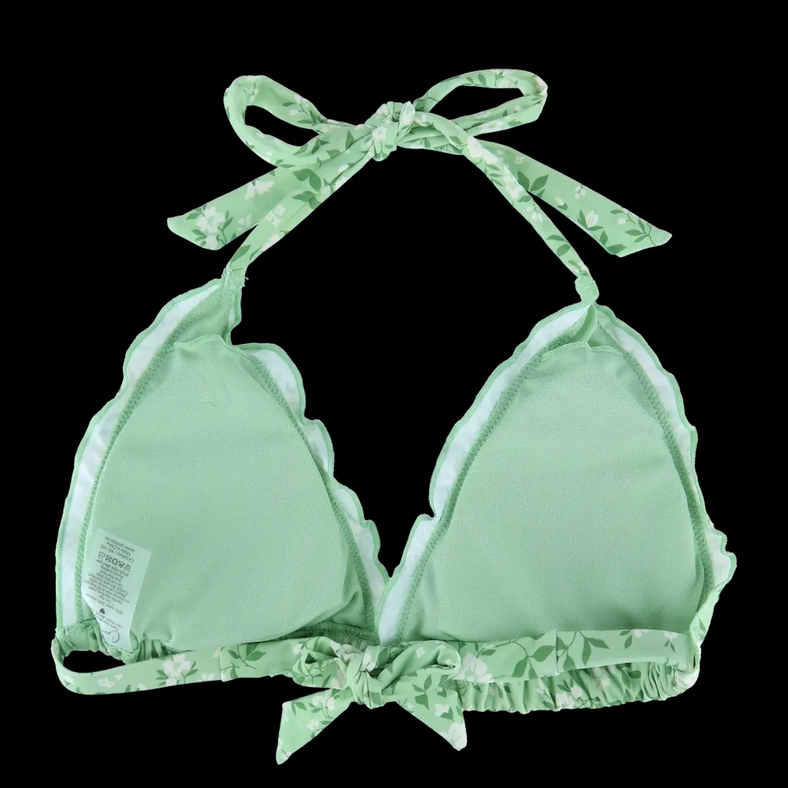 Cuba Ruffles bikinitopp - Pastellgrønn - Pansy