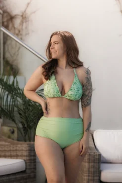 Cuba Ruffles bikinitopp - Pastellgrønn - Pansy