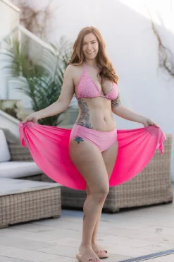 Cuba Ruffles bikinitopp - Lyserosa - Dalia