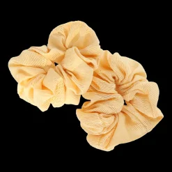 Flower Scrunchie 2pk - Banana Cream
