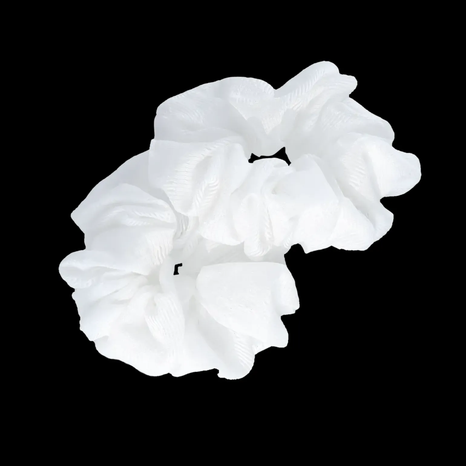 Flower Scrunchie 2pk - Bright White