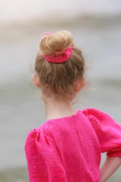 Flower Scrunchie 2pk - Pink Peacock