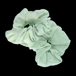 Flower Scrunchie 2pk - Smoke Green