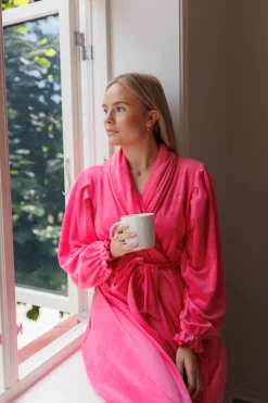Fluffy Morgenkåpe - Rosa