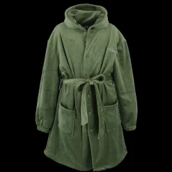 Fluffy Morgenkåpe barn - Mørk grønn