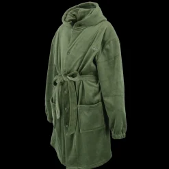 Fluffy Morgenkåpe barn - Mørk grønn