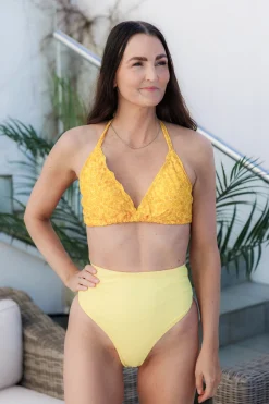 High Waist Bikini String - Gul
