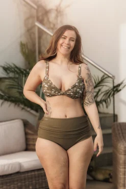 High Waist bikinitruse - Grønn