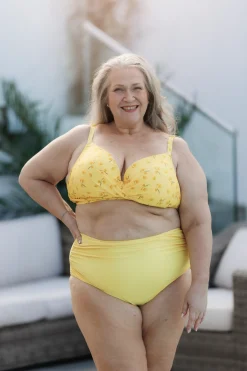 High Waist bikinitruse - Gul