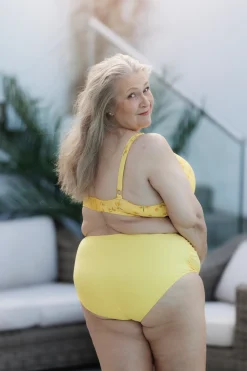 High Waist bikinitruse - Gul