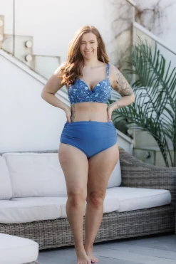 High Waist bikinitruse - Mørkeblå