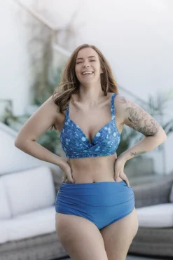 High Waist bikinitruse - Mørkeblå