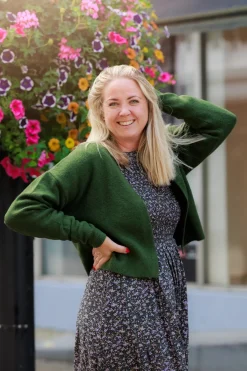 Lene Cardigan - Mørk grønn