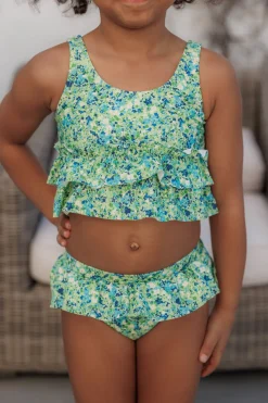 Napoli Bikini Barn - Pastellgrønn - Flower Paint