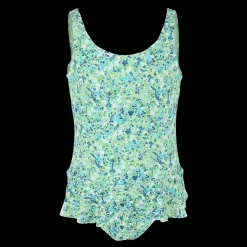 Nice Badedrakt Barn - Pastellgrønn - Flower Paint