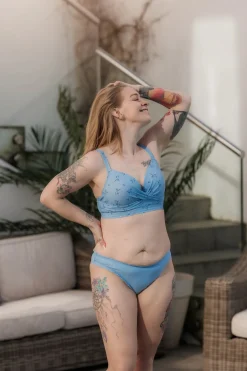 Ruffles Bikinitruse - Lyseblå