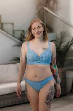 Ruffles Bikinitruse - Lyseblå