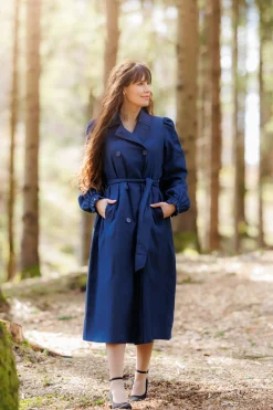 Siri Trenchcoat - Marineblå