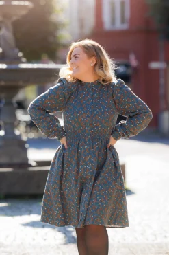 Solveig kjole - Petrol