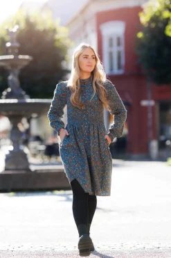 Solveig kjole - Petrol