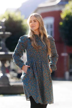 Solveig kjole - Petrol