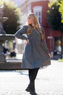 Solveig kjole - Petrol