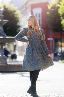 Solveig kjole - Petrol