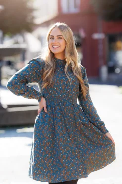 Solveig kjole - Petrol